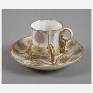 Mokkatasse mit Emaillemalerei