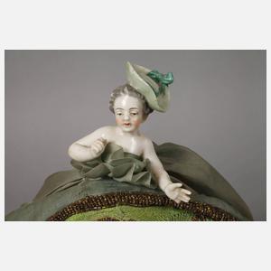 Teepuppenbüste als Lampe