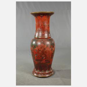 Übegroße Berliner Rotlackvase