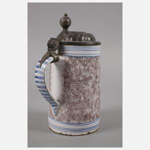 Bayreuther Fayencewalzenkrug aus Adelsbesitz