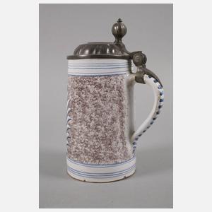 Bayreuther Fayencewalzenkrug aus Adelsbesitz