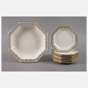 Wächtersbach zwölf Anbietteller mit Schale