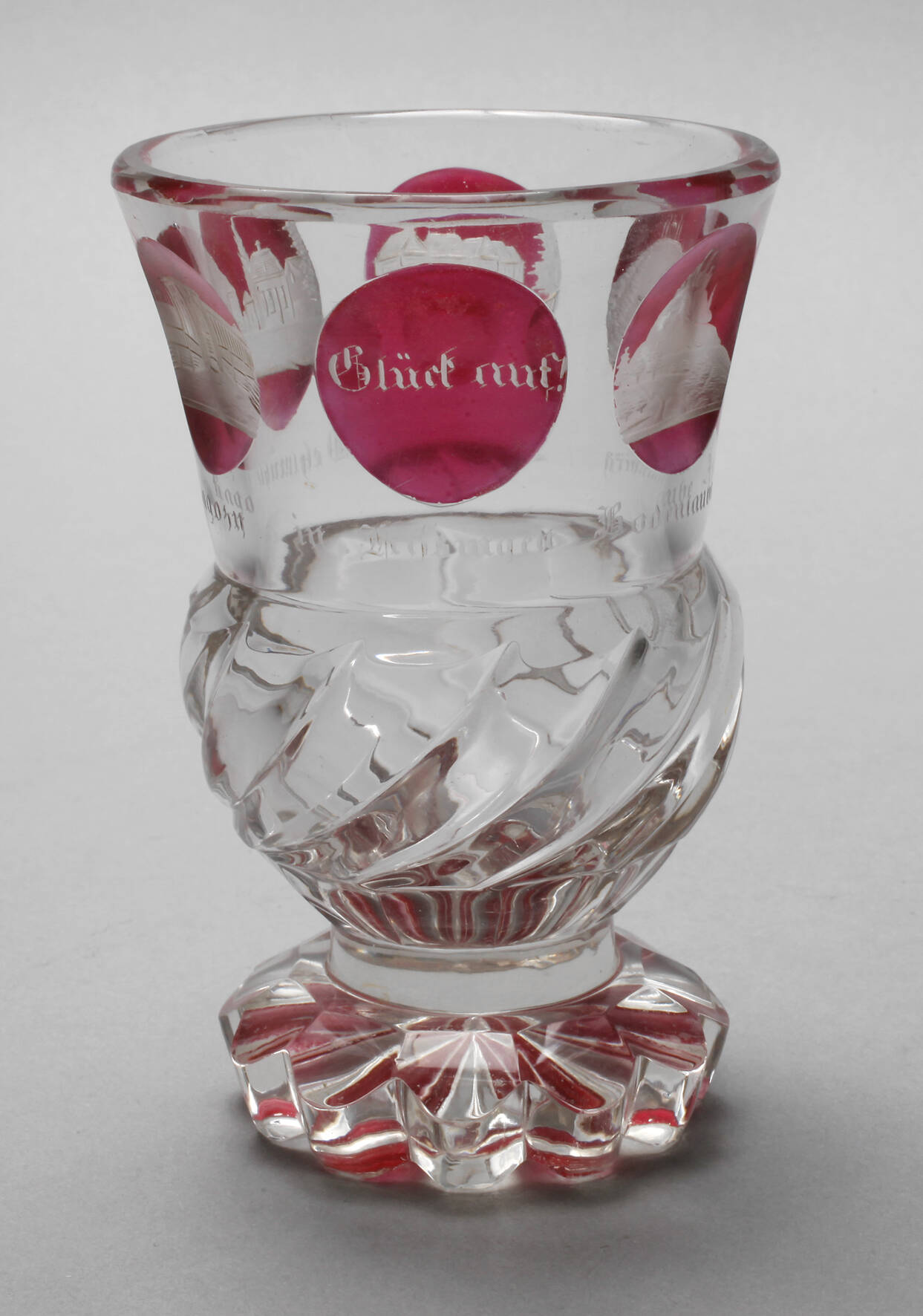 Ansichtenbecher Biedermeier Bad Kissingen