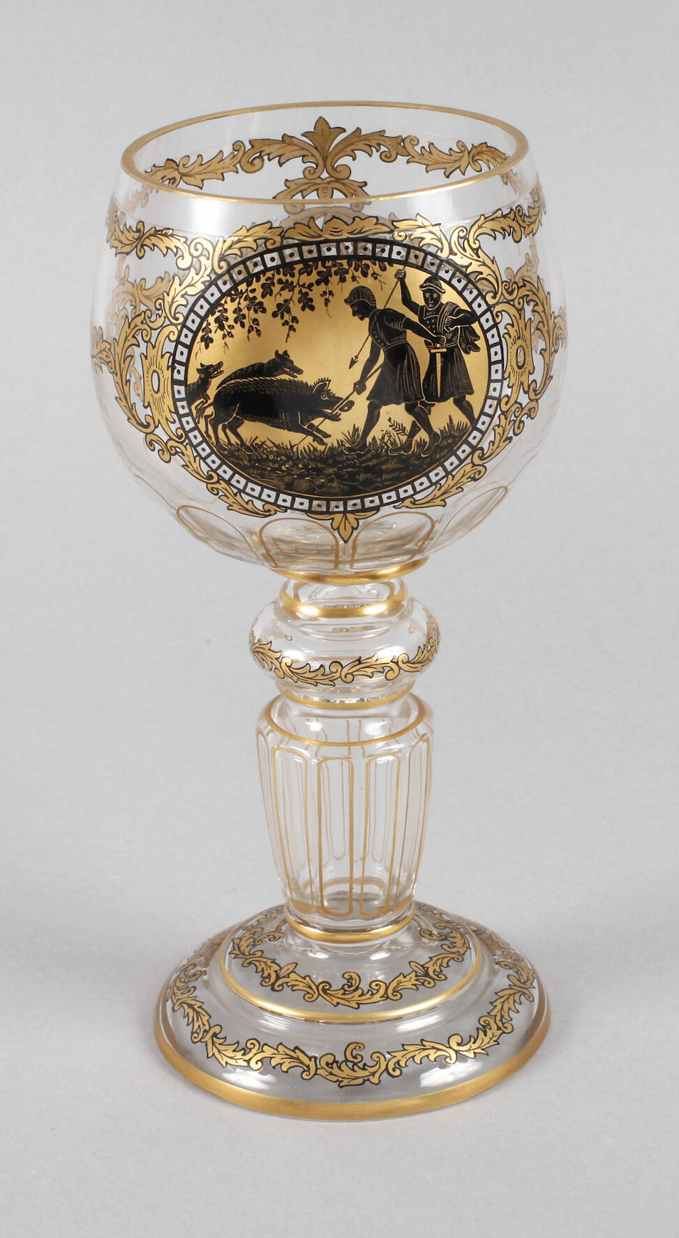 Pokal mit Jagdszene