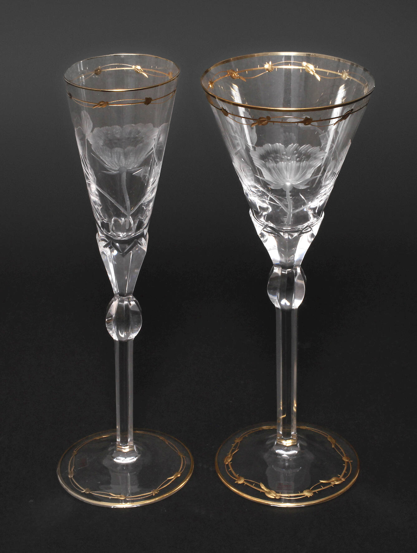 Moser Karlsbad zwei Gläser aus der Serie "Rose"