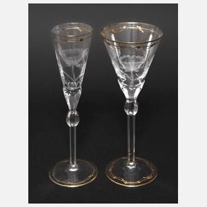 Moser Karlsbad zwei Gläser aus der Serie "Rose"