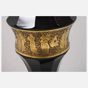 Moser Karlsbad Vase mit Goldfries