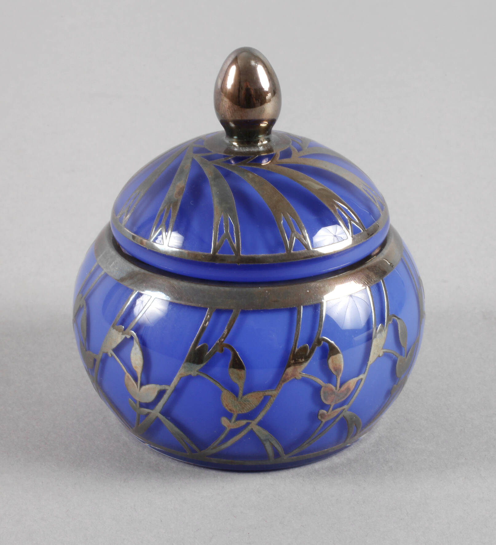 Art déco-Dose Silber Overlay