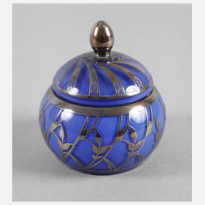 Art déco-Dose Silber Overlay