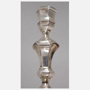 Paar barocke Silberleuchter Breslau