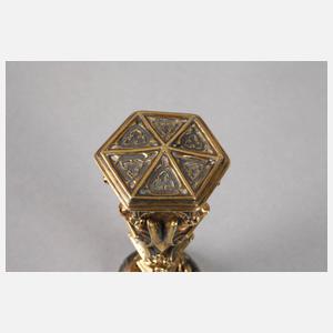 Wien massive Silber-Petschaft Franz Jauner