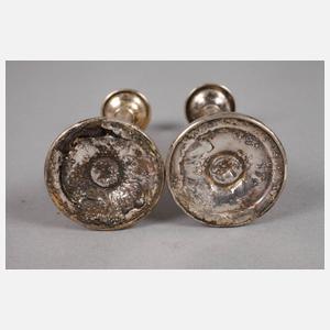 Paar Miniatur-Silberleuchter