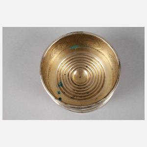 Silber Flaschenständer mit Münzbesatz