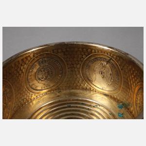 Silber Flaschenständer mit Münzbesatz