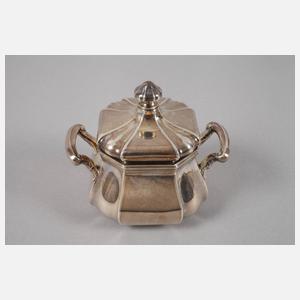 Großes Silberset mit Tablett