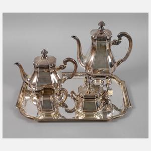 Großes Silberset mit Tablett