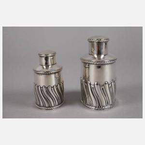 England zwei Teedosen Silber