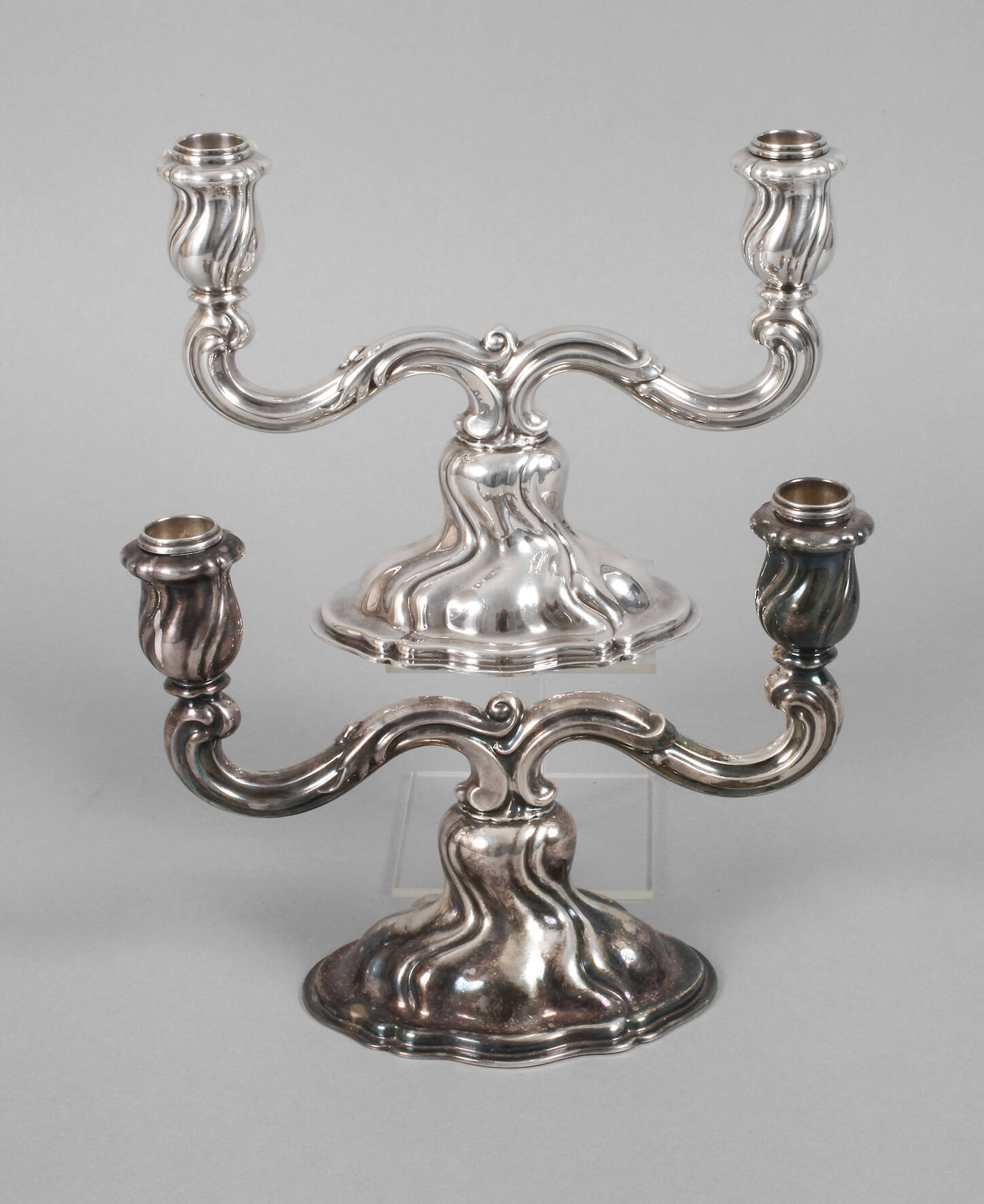 Silber Paar Kerzenleuchter Bruckmann & Söhne