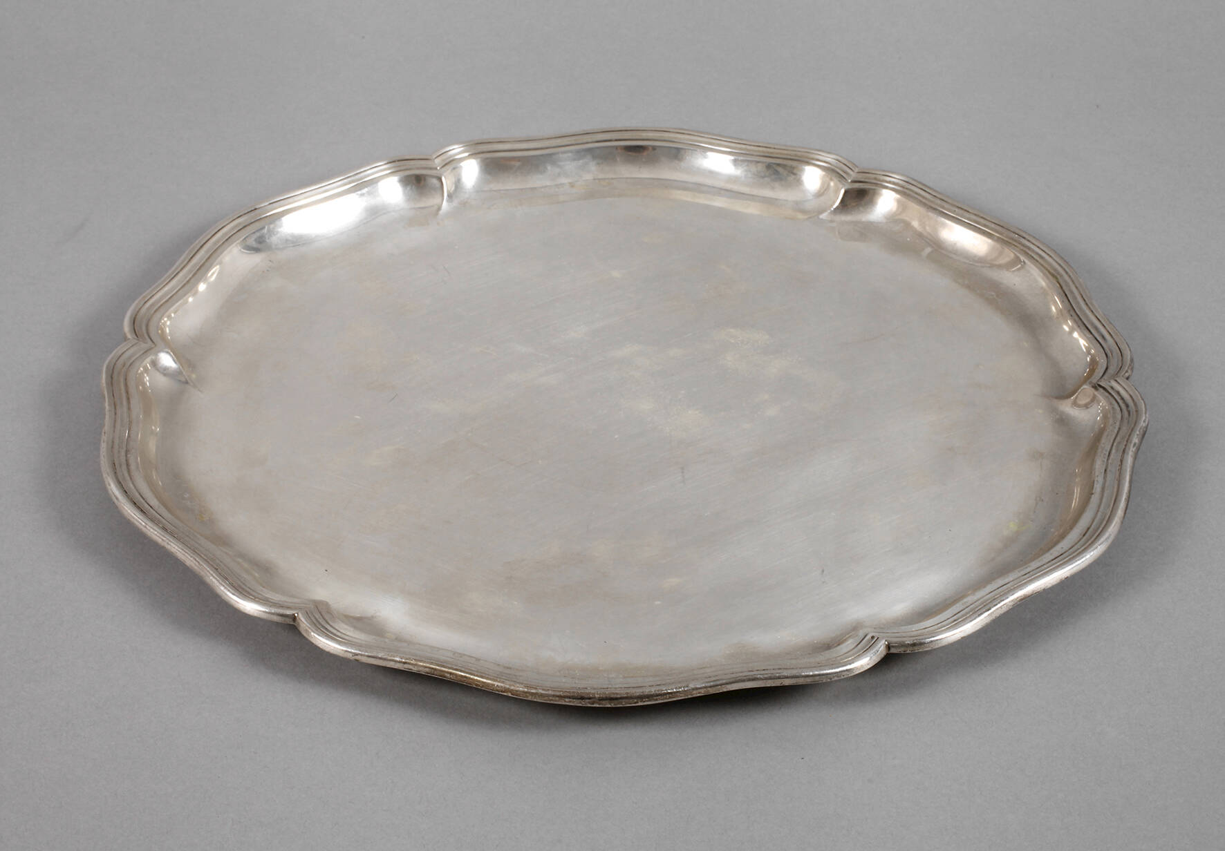 Großes Silbertablett Dresdner Hofmuster