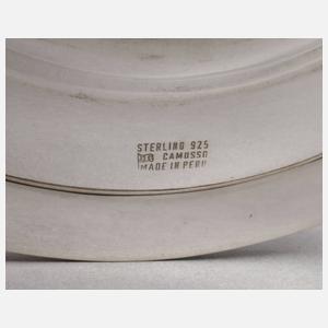 Camusso Peru sechs kleine Vorlegeteller Silber