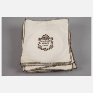 Camusso Peru sechs kleine Vorlegeteller Silber