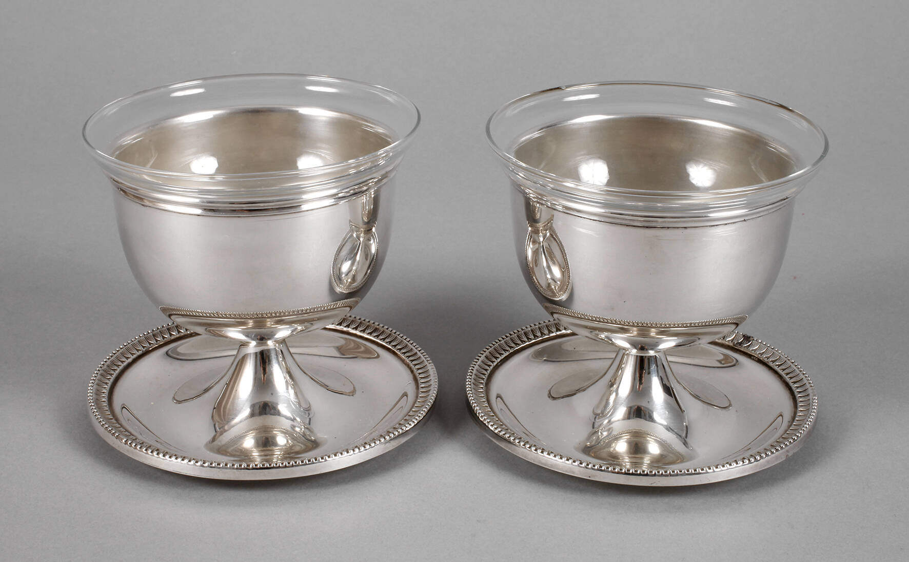 Camusso Peru paar Kaviarschalen Silber