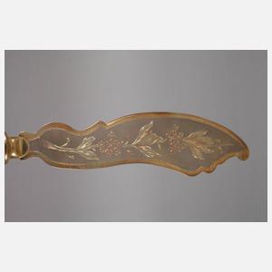 Sechs Vorlegeteile Silber