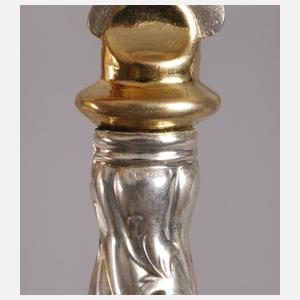 Sechs Vorlegeteile Silber