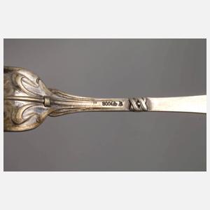 Silber Abendbrotbesteck für sechs Personen