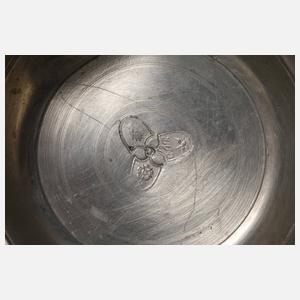 Aufwendig gravierter Zinnwalzenkrug Thüringen