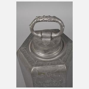 Zinn große Hochzeitskanne aus Adelsbesitz