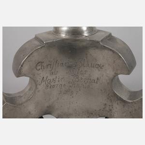 Zinn großer Kirchenleuchter 1797