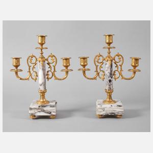 Paar dreiflammige Girandolen