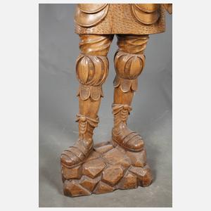 Renaissance Holzskulptur Landsknecht