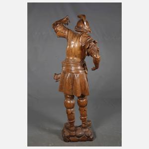 Renaissance Holzskulptur Landsknecht