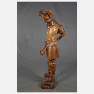 Renaissance Holzskulptur Landsknecht