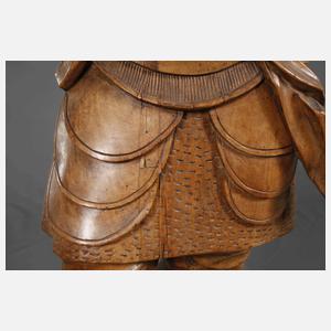 Renaissance Holzskulptur Landsknecht
