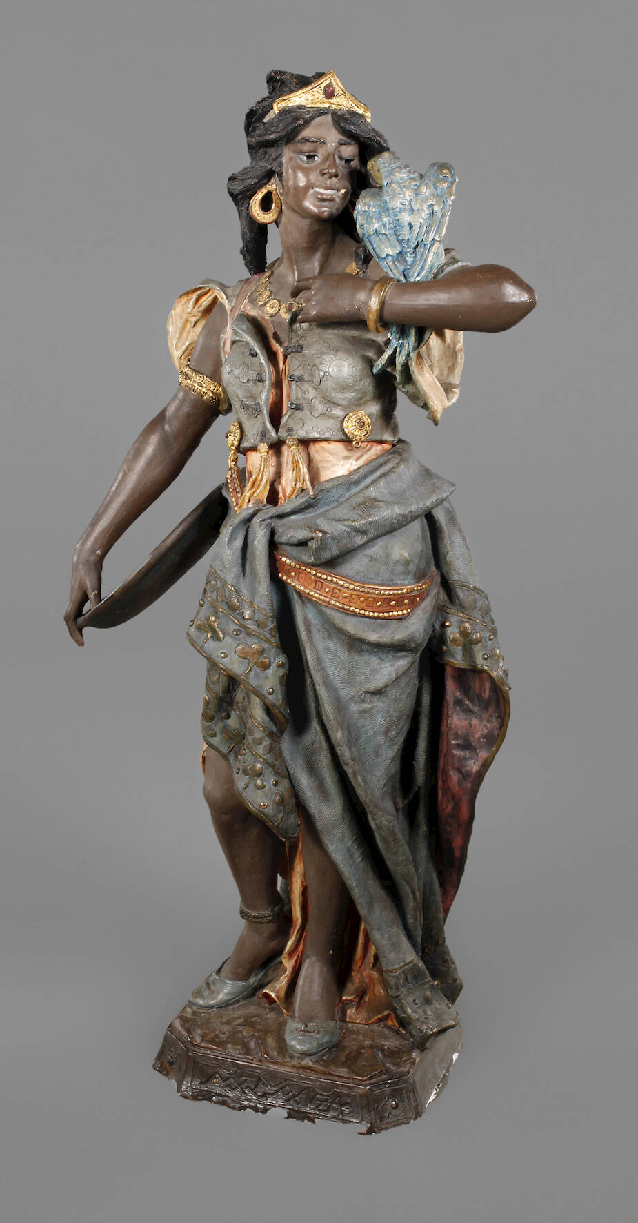 Salonfigur Orientalin mit Papagei