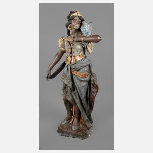 Salonfigur Orientalin mit Papagei