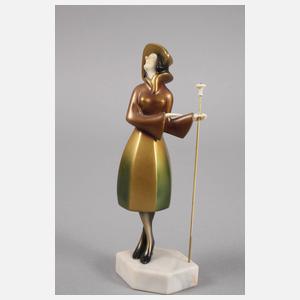 Roland Paris, Chryselephantin Dame mit Stock