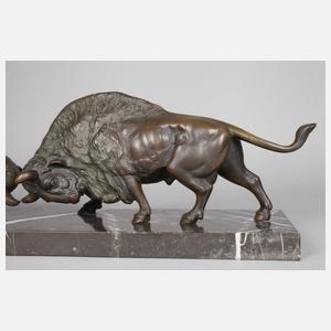 M. Bauer, Kämpfende Wisente