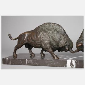 M. Bauer, Kämpfende Wisente