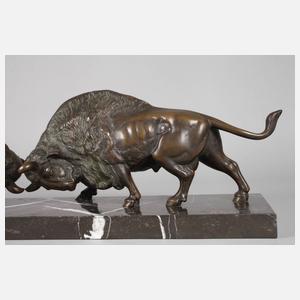 M. Bauer, Kämpfende Wisente