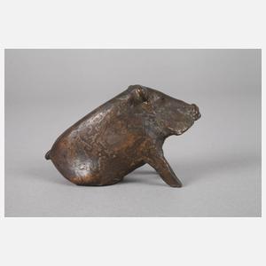 Rolf Nida-Rümelin, sitzendes Wildschwein