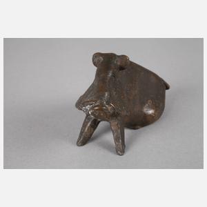 Rolf Nida-Rümelin, sitzendes Wildschwein