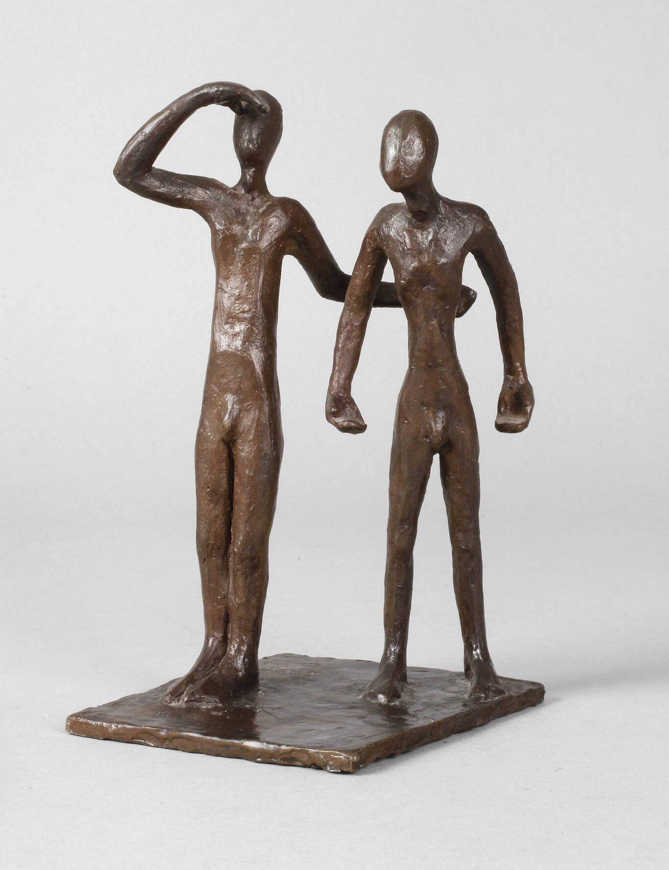 Oskar Höfinger attr., moderne Bronzegruppe