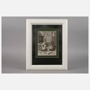 Wenzel Hollar, Schmiede mit Haupt der Medusa