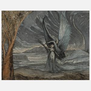 Prof. Ernst Fuchs, "Leda mit dem Schwan"