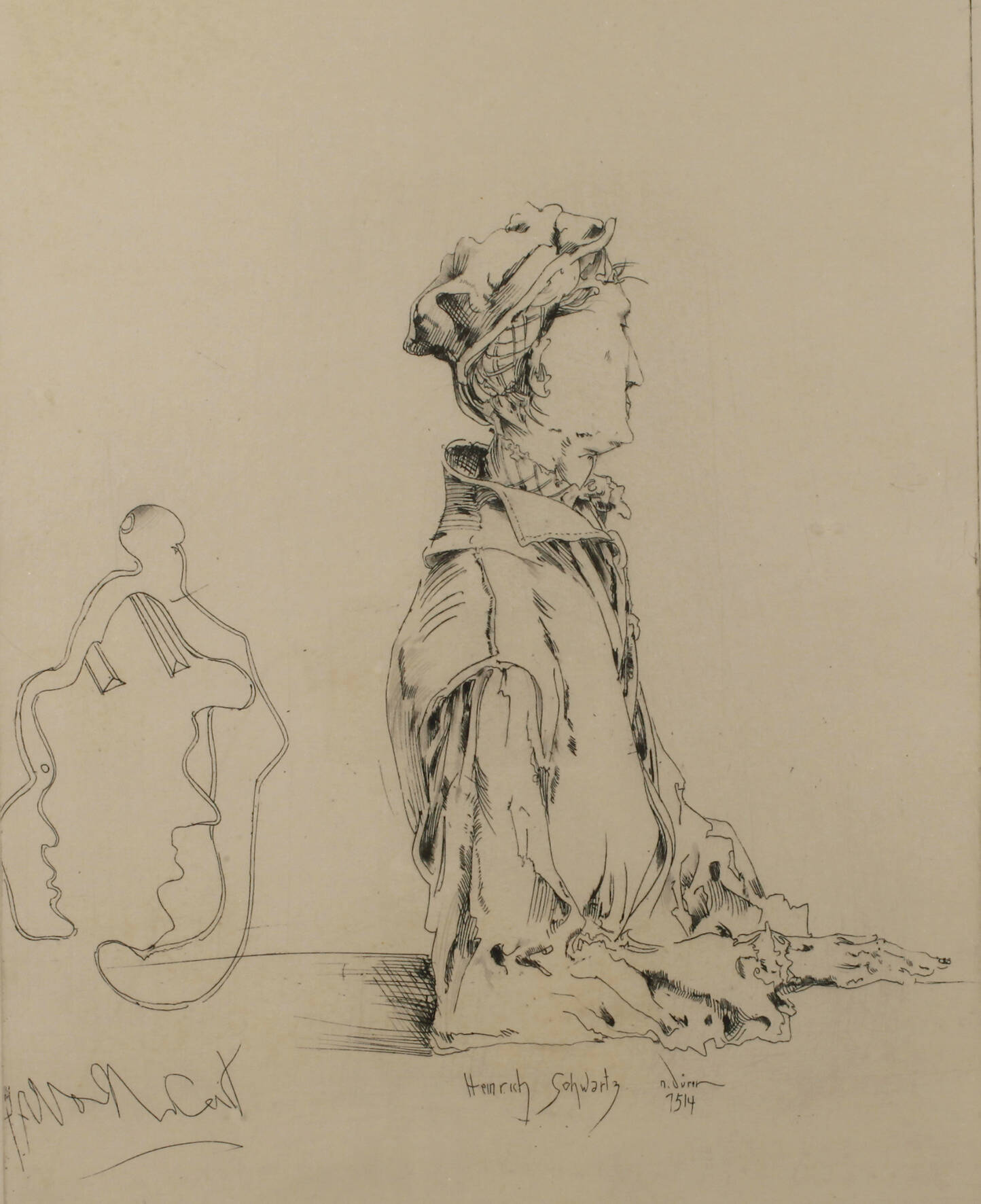 Horst Janssen, "Heinrich Schwartz n. Dürer"