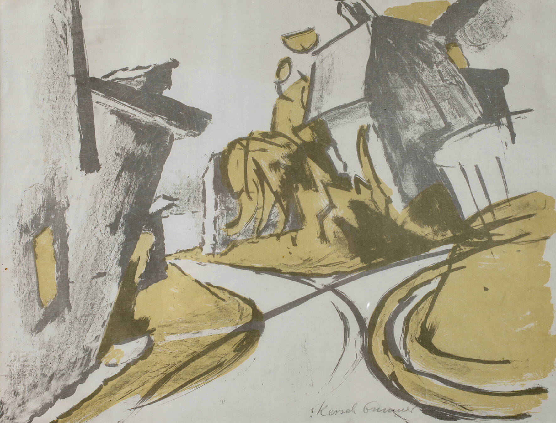 Anton Kerschbaumer, "Häuser am See II"